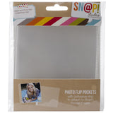 Simple Stories 6X8 Sn@P Photo Flips Binders 12/Pkg-4X4, Clear