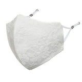 Masq By QOne Shimmer 4 Layer, Reusable, With Detachable Chain & Ear Adjusters, AntiBacterial (Bfe>99%) Satin Cloth Face Mask F