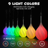 LED Poi Balls Set for Children and Adults - Luminous Premium Toy for Beginners & Professionals | LED Pois Kids Juggling | Juggli