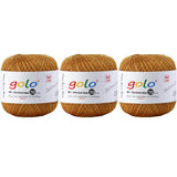 golo 3 Balls Crochet Thread Size 10 Crochet Yarn for Hand Knitting 635