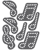 Rhinestone Genie Music Notes 001 Magnetic Rhinestone Template, Black