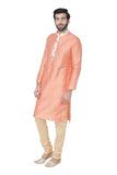 Manyavar Men'S Art Silk Other Kurta Pyjama With Waist Coat (Jast099-333)