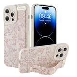 Ufbara Compatible with iPhone 14 Pro Max Case for Women Men, Cute Flower Floral Pattern, Built in Adjustable Metal Wrist Strap G