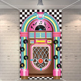 Jukebox Cutout Banner 50 's Rock and Roll Banner Backdrop Birthday Party Decoration Baby Shower Birthday Party Supplies