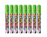 PATHOS INDIA Green Liquid Chalk Markers Pack of 8 | WaterBased, NonToxic | Reversible 13 mm Tip | Window, Glass, Blackboard,