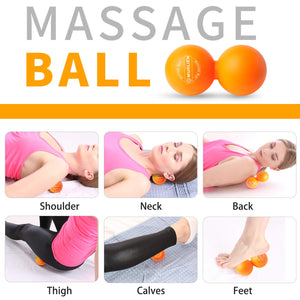 MURLIEN Peanut Massage Ball, Double Lacrosse Ball for Myofascial Release, Trigger Point Therapy, Muscle Relief, Acupoint Massage