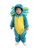 CuteOn Toddler Halloween Costume Onesie Cosplay Romper Christmas Infants Baby Costume Blue Axolotl 12-18 Months