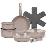 SODAY 15Pcs Pots and Pans Set Non Stick, Cookware Sets with Detachable Handle, Nonstick RV Kitchen Cooking Tools Removable Handl