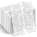 Fullhawl 50 Pcs Wedding Vellum Jackets Bulk for 5x7 Invitations Paper Vellum Wedding Invitation Accessories Kit Envelope Inserts