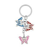 Caristo Colourful Butterfly (Kc233) Multicolor Metal Keychain For Car Bike Men Women Girls Kids