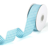 PQZKLDP 1 inch Blue Gingham Ribbon 20 Yards Plaid Ribbon Dorothy Hair Bows Checked Ribbon Flower Bouquet Wreath Gift Wrapping 10