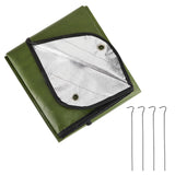 Kingdder 1 Pcs Heavy Duty Emergency Blanket for Survival 60 x 82 Inches Thermal Tarp Insulated Tent Camping Tarp Infrared Blocke