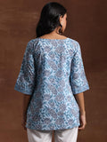 Libas Women'S Cotton Printed Straight Kurti (26858R Blue Blue S