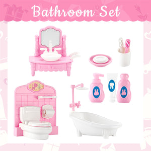 20 Pieces Doll House Furniture and Accessories Set Dollhouse Furniture Set Mini Dollhouse Furniture 1 12 Scale Bedroom Living Ro