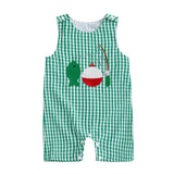 YINGISFITM Newborn Baby Boy Clothes Fishing Overalls Sleeveless Jumpsuit Infant Bodysuit Toddler Outfits (Go Fishing, 12-18 Mont
