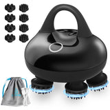 COMFIER Head Massager,Scalp Massage Hair Growth with 3 kneading Modes,Waterproof Body Massager for Stress Relief, Cat Massage(Bl