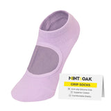 Mint & Oak Women NonSlip Pilates Socks With Grips Ankle Length Pack Of 1 | Silicone Cotton Two Toned Socks | Ideal For Yoga, Pi