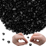 XIANNVXI Black Obsidian Beads, Natural Chip Stone Beads 400Pcs Crystal Bead 5-8mm Irregular Healing Crystal Loose Rocks for DIY 