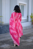 Gosriki Women'S Rayon Viscose Straight Printed Kurta With Pant & Dupatta (Nahda Pink-Vks01-Gs_L_Pink_Large),Pink,,B0F6NHLR29