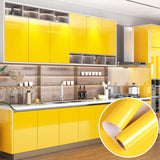 Erato Yellow Countertop Contact Paper Waterproof Wallpaper Peel And Stick Shinny Wall Paper Roll For Kitchen Cabinets Furniture 