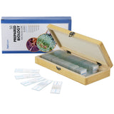 AmScope PS50A Prepared Microscope Slide Set for Basic Biological Science Education, 50 Biology and Pathology Slides, Includes Fi