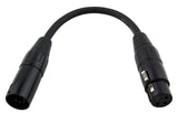 Pig Hog 6-In Dmx Intelligent Lighting Control Adapter 5 Pin (Male) To 3 Pin (Female) Xlr