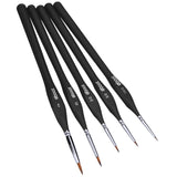 eBoot Paint Brushes Set Artist Paint Brushes Painting Supplies for Art Watercolor Acrylics Oil, 5 Pieces (Black)