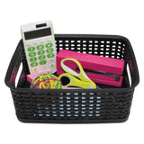 Advantus Weave Bins,13 5/8 X 10 3/4 X 9, Plastic, Black, 3 Bins
