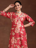Libas Women'S Silk Blend Kurta Set (36760O_Red Red M