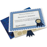 Geographics, GEO47404, Custom Print Award Certificates Kit, 25 / Pack, Blue