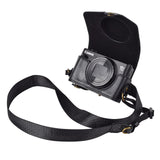 kinokoo Camera Case for Canon PowerShot SX720 HS/SX730/SX740 HS - PU Leather Protective Case with Detachable Shoulder Strap - Bl