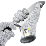 Glove Station Cut Resistant Gloves, Level 5 HPPE, Steel/Silver, XL