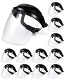 Tellegloww 12 Pack Safety Face Shield for Grinding and Cutting, Full Impact Resistant Face Shield Mask for Work Chemical Woodwor