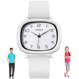 Spiky Analog Watch For Kids (White) | Water Resistant & Lightweight | Durable & Soft Silicone Strap | Stylish Unisex Birthday Gi