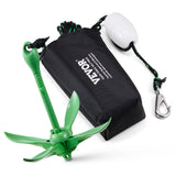 VEVOR Kayak Anchor Kit, 3.5 lb Paddle Board Anchor Kit with 26.2 ft/8 m Rope and Buoy, Folding Small Boat Anchor with Storage Ba
