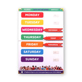 Kid Day & Month Learning Board Educational Concept For Days Of The Week & Months Of The Year Multicolor