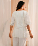 Libas Women'S Cotton Embroidered Straight Kurti (37152R_White White 2Xl