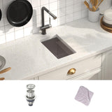 MENSARJOR Bar Sink, 10 x 17 inch Undermount Kitchen Sink, 16 Gauge Stainless Steel Sink, Handmade for Kitchen Sink, Bar Sink, or