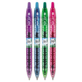 B2p Bottle2Pen Colors Recycled Retractable Gel Ink Pen, Assorted, .7mm, 4/pack