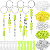 Landical 564 Pcs DIY Bead Keychain Kit Key Chain Making Craft Adjustable Letter Beads String Mama Gift Alphabet Bead Jewelry Key