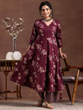 Libas Women'S Pure Cotton Kurta Set (275090R Maroon L