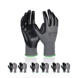 SATA 13 Gauge Nitrile Dipped Palm Gloves, Nitrile Glossy Coating, Seamless polyester knitted gloves, Complies with CE EN388 stan