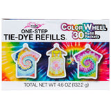 Tulip OneStep TieDye Refills, Color Wheel, Permanent Fabric Dye, 30 Pack