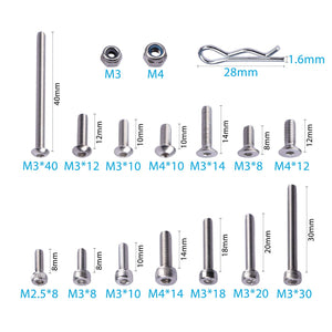 LordHardware 205pcs RC Crawler Car Screw Tool Kit DIY Accessories Parts for 1/10 1/8 RC Car Truck