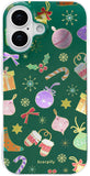 SCORPIFY for iPhone 17 Case [Compatible with MagSafe] with Merry Christmas Holly Wishes, Cute Green Magnetic Phone Cover Bumper 