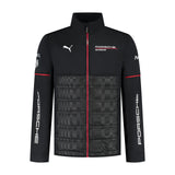PUMA Porsche Motorsport Men's Team Hybrid Jacket with woven upper- and padded lower section for ultimate comfort - Black - Size: