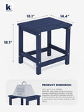 KINGYES Adirondack Outdoor Side Table, Navy