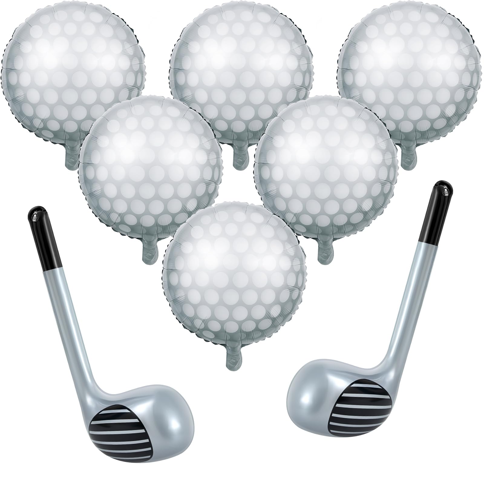 Rotatingpals 8 Pcs Golf Balloons Set 18 Ball and 30 Inflatable Club for Birthday Party Decorations, Golf Themed Events & Par
