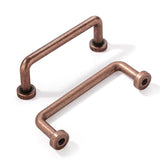 khtumeware 10 Pack 3 inch Hole Center Antique Copper Cabinet Pulls Vintage Cabinet Handle Kitchen Hardware Farmhouse Vintage Dre