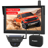 Wireless Backup Camera Solar Magnetic: 5 Inch Anti-Glare HD 1080P Screen, 1Min Quick Magnetic Install, Strong Signal, IP69K Wate